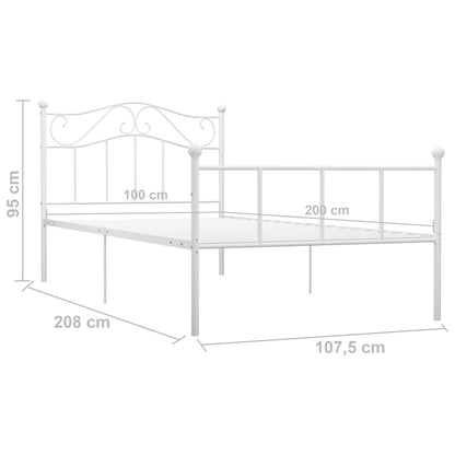 Giroletto Bianco in Metallo 100x200 cm - homemem39