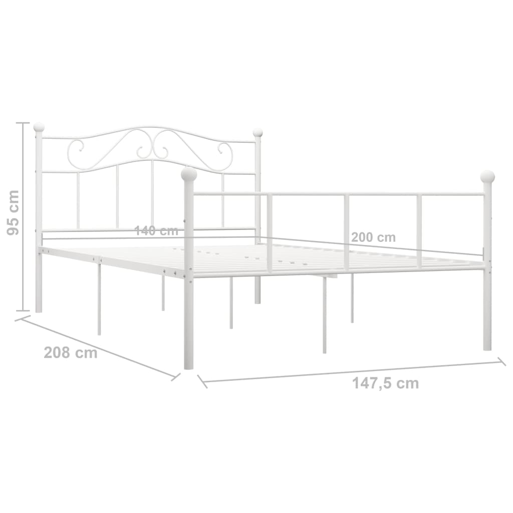 Giroletto Bianco in Metallo 140x200 cm - homemem39