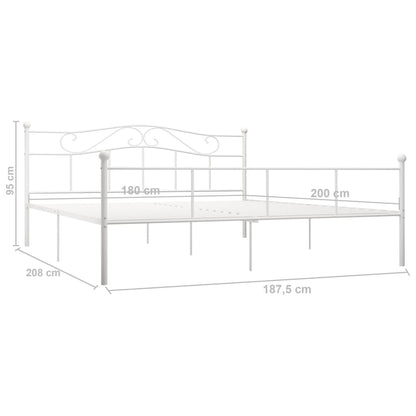 Giroletto Bianco in Metallo 180x200 cm - homemem39