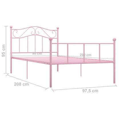 Giroletto Rosa in Metallo 90x200 cm - homemem39