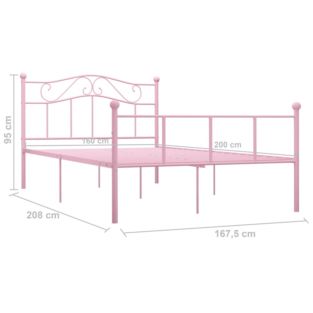 Giroletto Rosa in Metallo 160x200 cm - homemem39