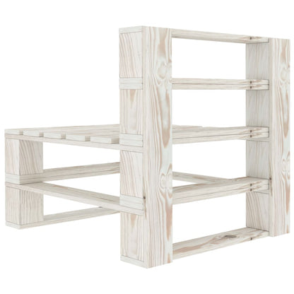 Divano da Giardino a Pallet 4 Posti Bianco in Legno - homemem39