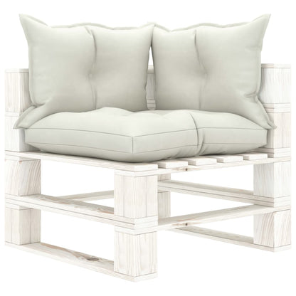 Divano da Giardino in Pallet 2 Posti con Cuscini Beige in Legno - homemem39