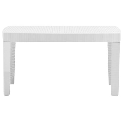 Set Divani da Giardino con Cuscini 4 pz in Plastica Bianco - homemem39