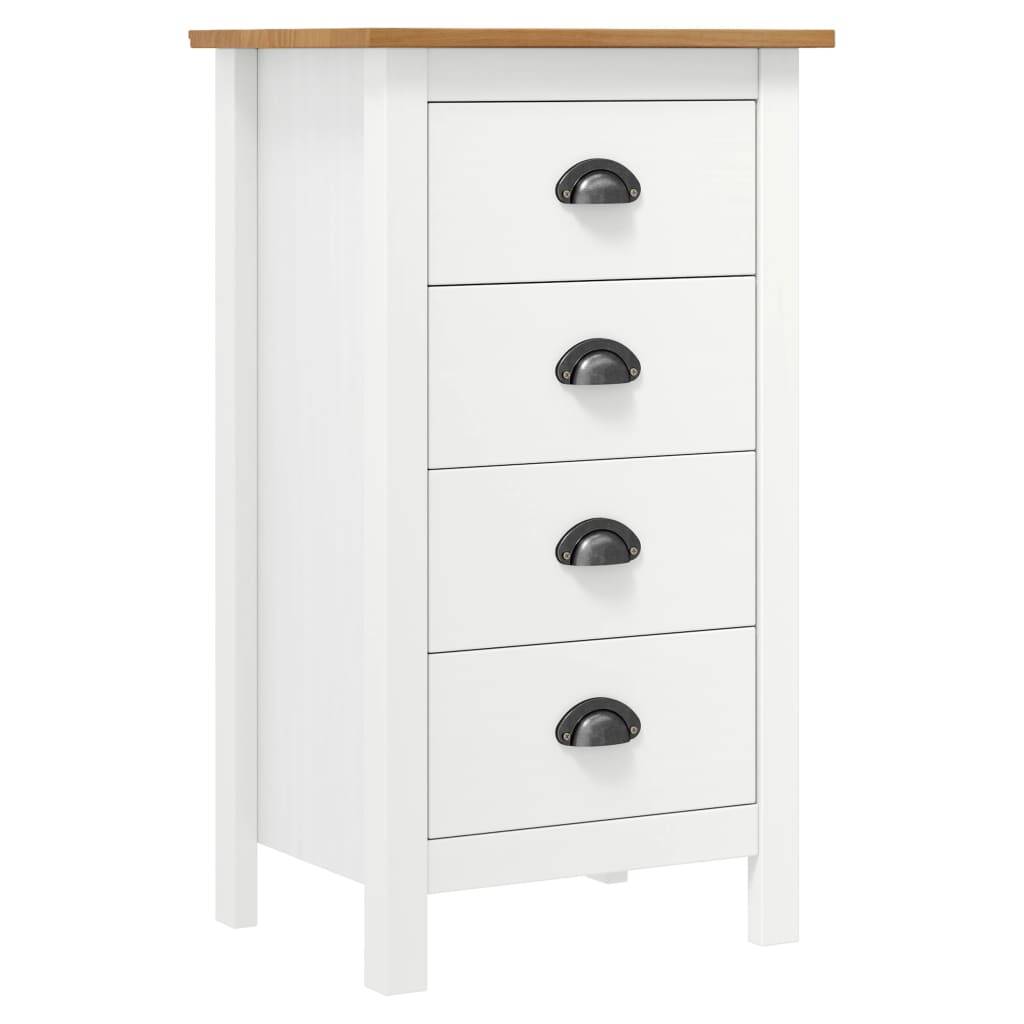 Credenza Hill Range Bianco 46x35x80 cm Legno Massello di Pino - homemem39