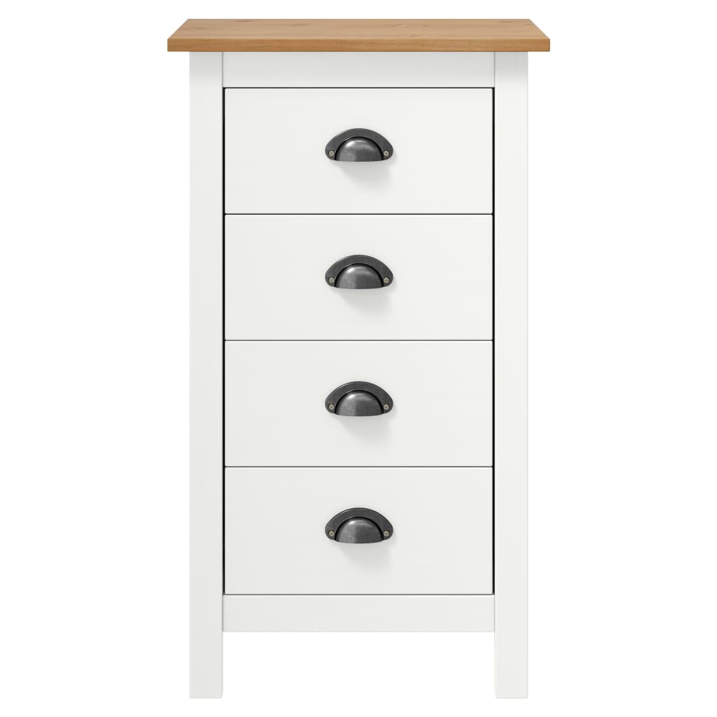 Credenza Hill Range Bianco 46x35x80 cm Legno Massello di Pino - homemem39