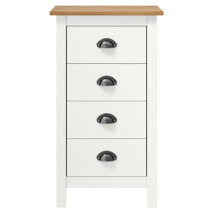 Credenza Hill Range Bianco 46x35x80 cm Legno Massello di Pino - homemem39