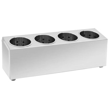 Portaposate con 4 Inserti Rettangolare in Acciaio Inox - homemem39