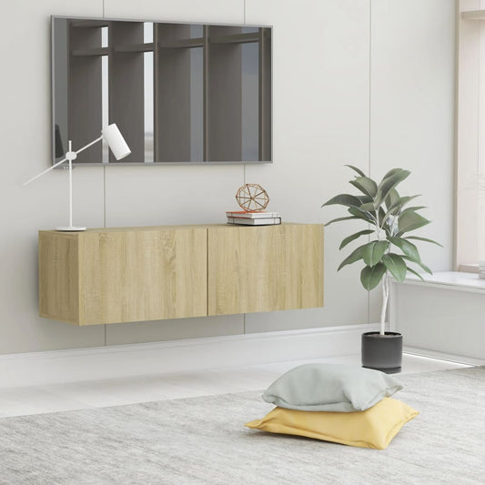 Mobile Porta TV Rovere Sonoma 100x30x30 cm in Truciolato - homemem39