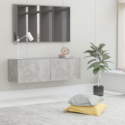 Mobile Porta TV Grigio Cemento 100x30x30 cm in Truciolato - homemem39