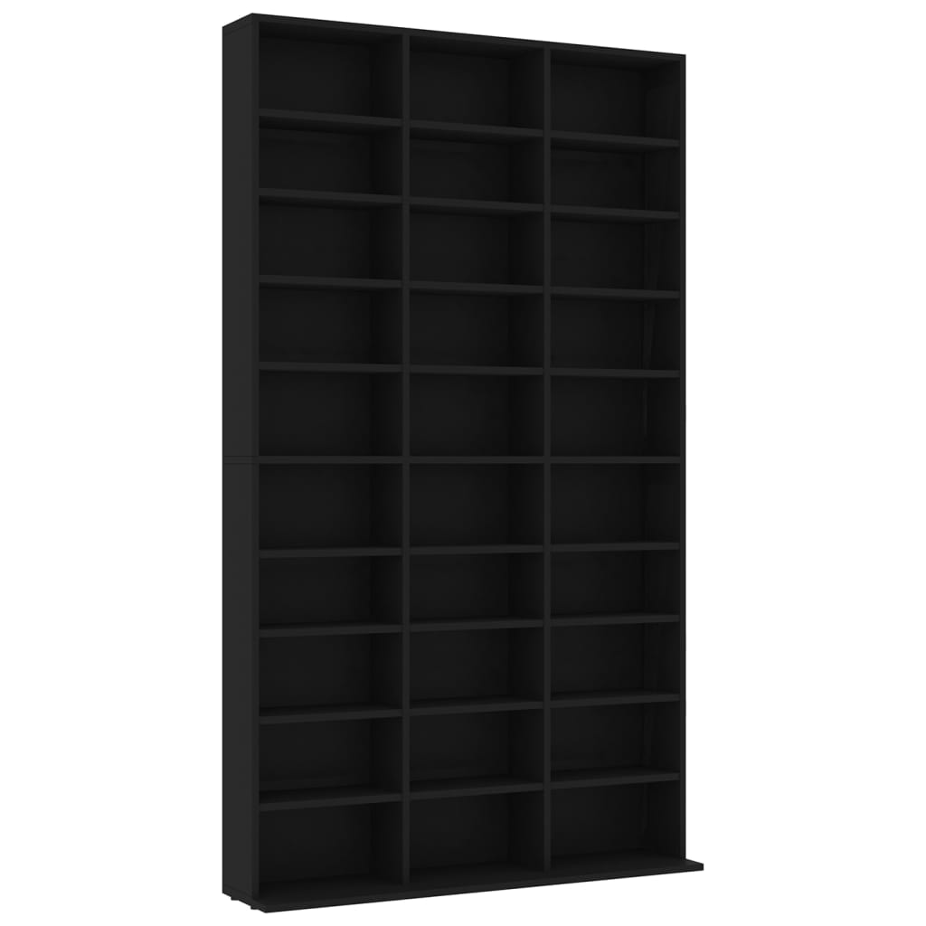 Armadietto TV Nero 102x16x177,5 cm in Legno Multistrato - homemem39