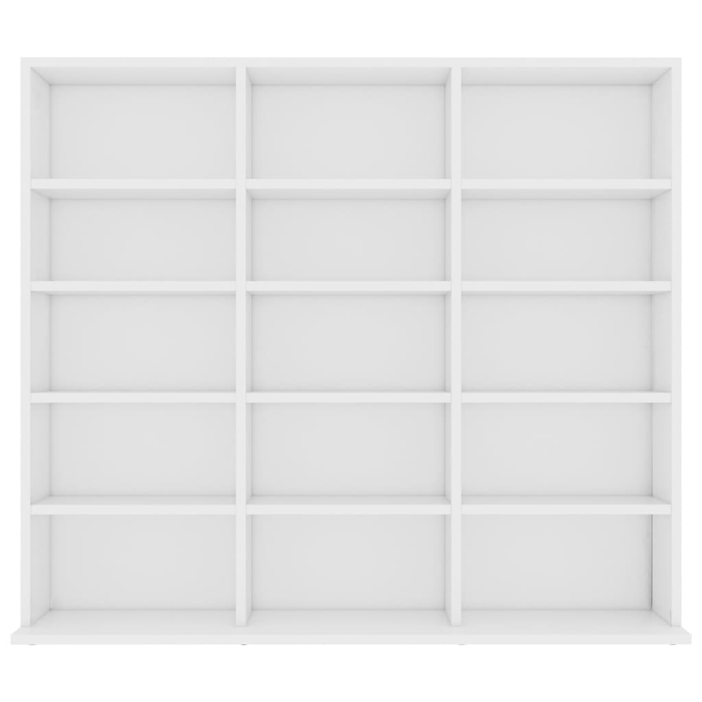 Armadietto Porta CD Bianco 102x23x89,5 cm in Legno Multistrato - homemem39