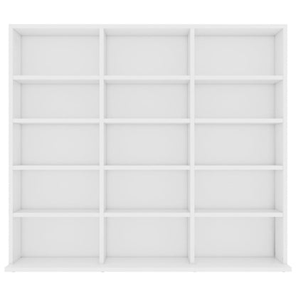 Armadietto Porta CD Bianco 102x23x89,5 cm in Legno Multistrato - homemem39