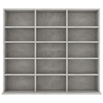 Mobile Porta CD Grigio Cemento 102x23x89,5 cm Legno Multistrato - homemem39