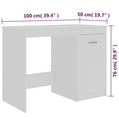 Scrivania Bianca 100x50x76 cm in Legno Multistrato - homemem39