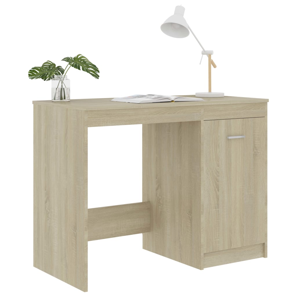 Scrivania Rovere Sonoma 100x50x76 cm in Legno Multistrato - homemem39