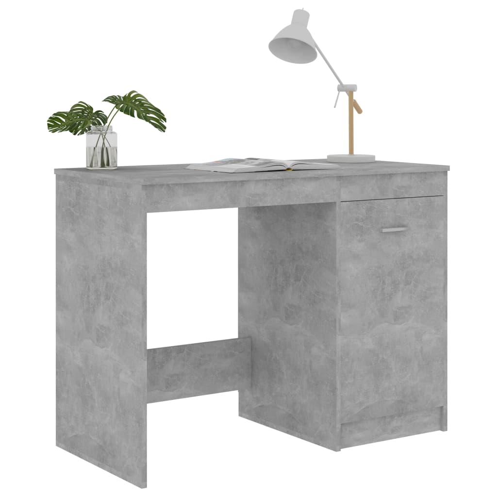 Scrivania Grigio Cemento 100x50x76 cm in Legno Multistrato - homemem39