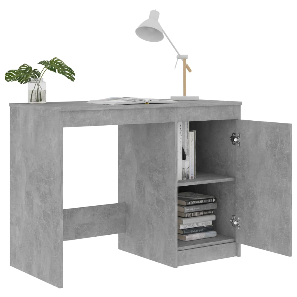 Scrivania Grigio Cemento 100x50x76 cm in Legno Multistrato - homemem39