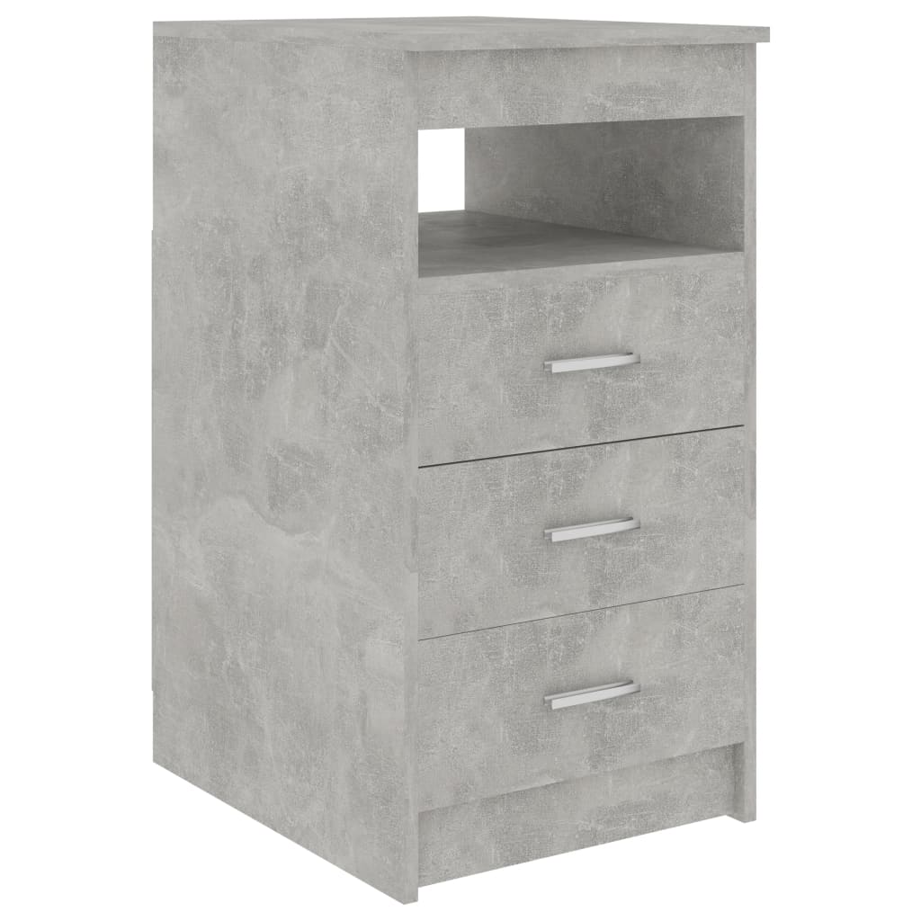 Cassettiera Grigio Cemento 40x50x76 cm in Legno Multistrato - homemem39