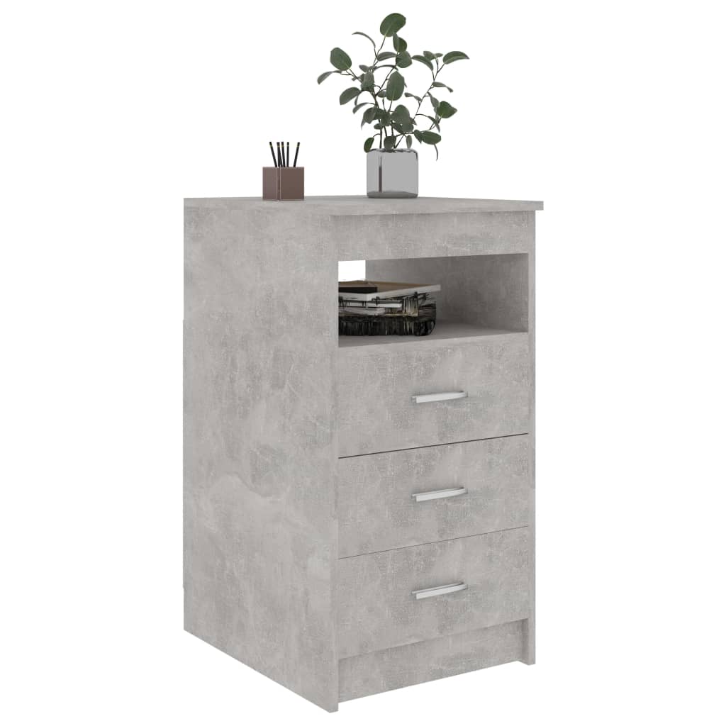 Cassettiera Grigio Cemento 40x50x76 cm in Legno Multistrato - homemem39