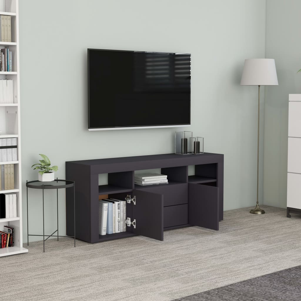 Mobile Porta TV Grigio 120x30x50 cm in Legno Multistrato - homemem39