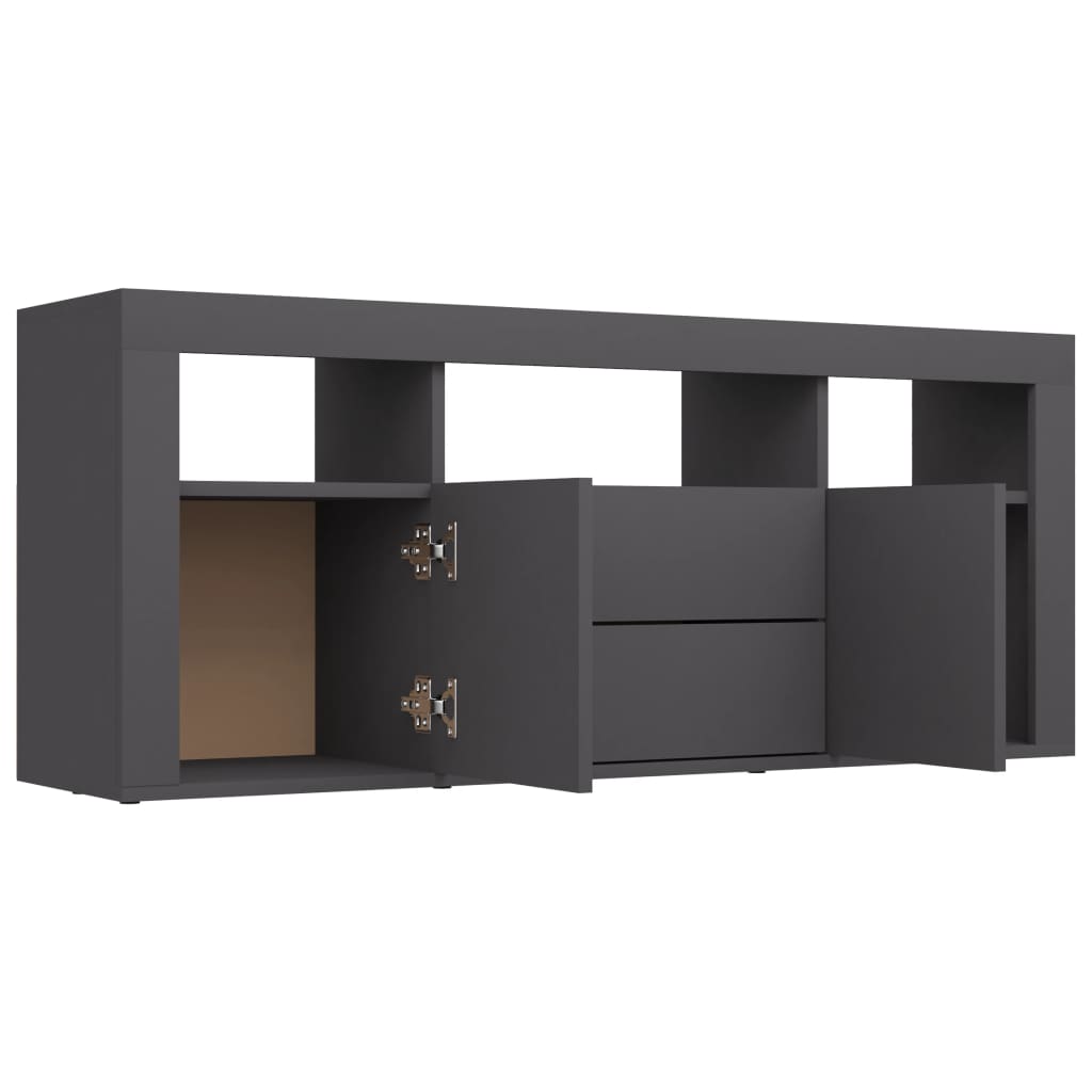 Mobile Porta TV Grigio 120x30x50 cm in Legno Multistrato - homemem39