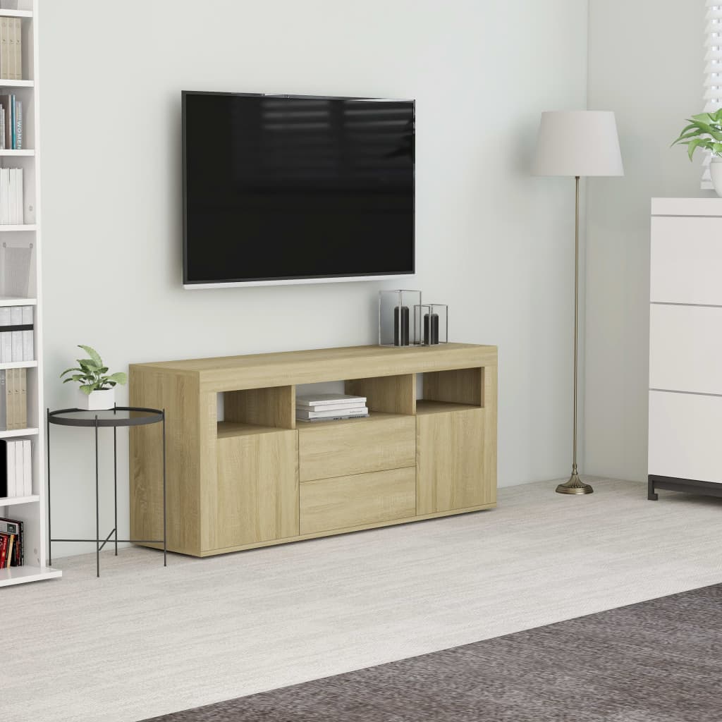 Mobile Porta TV Rovere Sonoma 120x30x50 cm in Legno Multistrato - homemem39