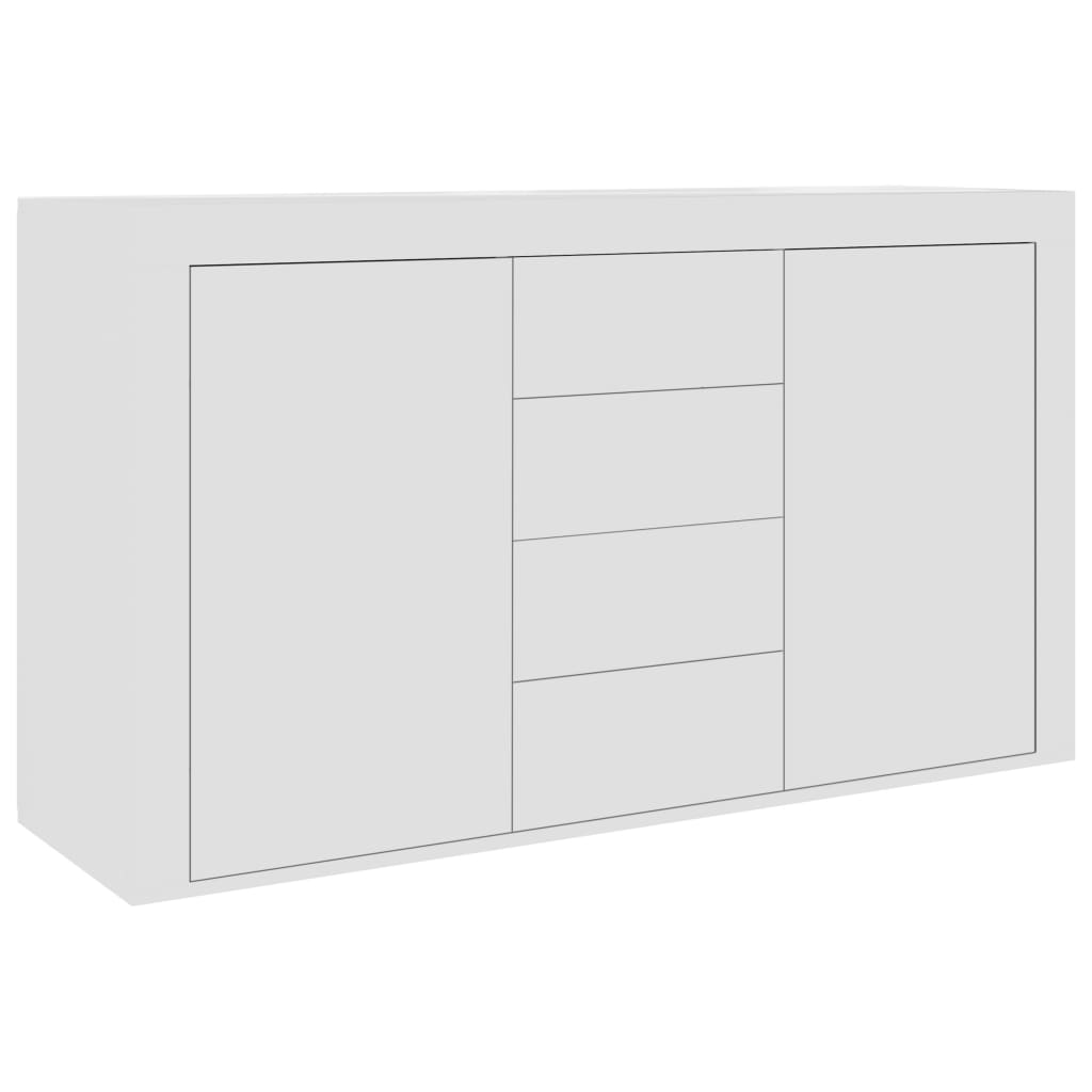 Credenza Bianca 120x36x69 cm in Truciolato - homemem39