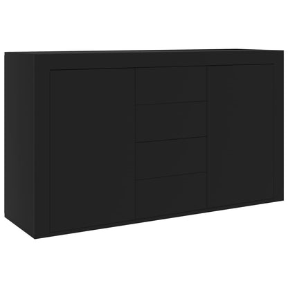 Credenza Nera 120x36x69 cm in Truciolato - homemem39