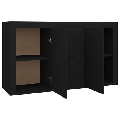 Credenza Nera 120x36x69 cm in Truciolato - homemem39