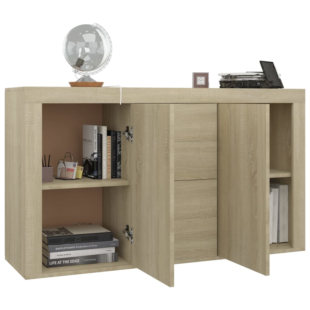 Credenza Rovere Sonoma 120x36x69 cm in Truciolato - homemem39