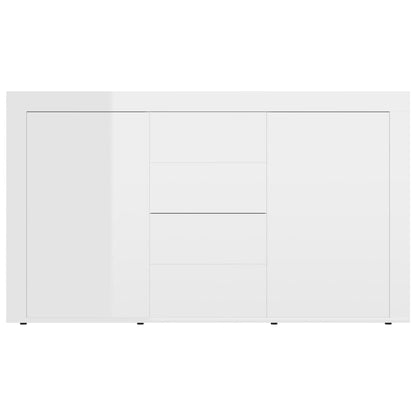 Credenza Bianco Lucido 120x36x69 cm in Truciolato - homemem39