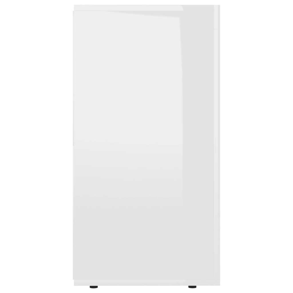 Credenza Bianco Lucido 120x36x69 cm in Truciolato - homemem39