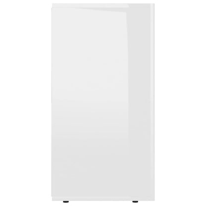 Credenza Bianco Lucido 120x36x69 cm in Truciolato - homemem39