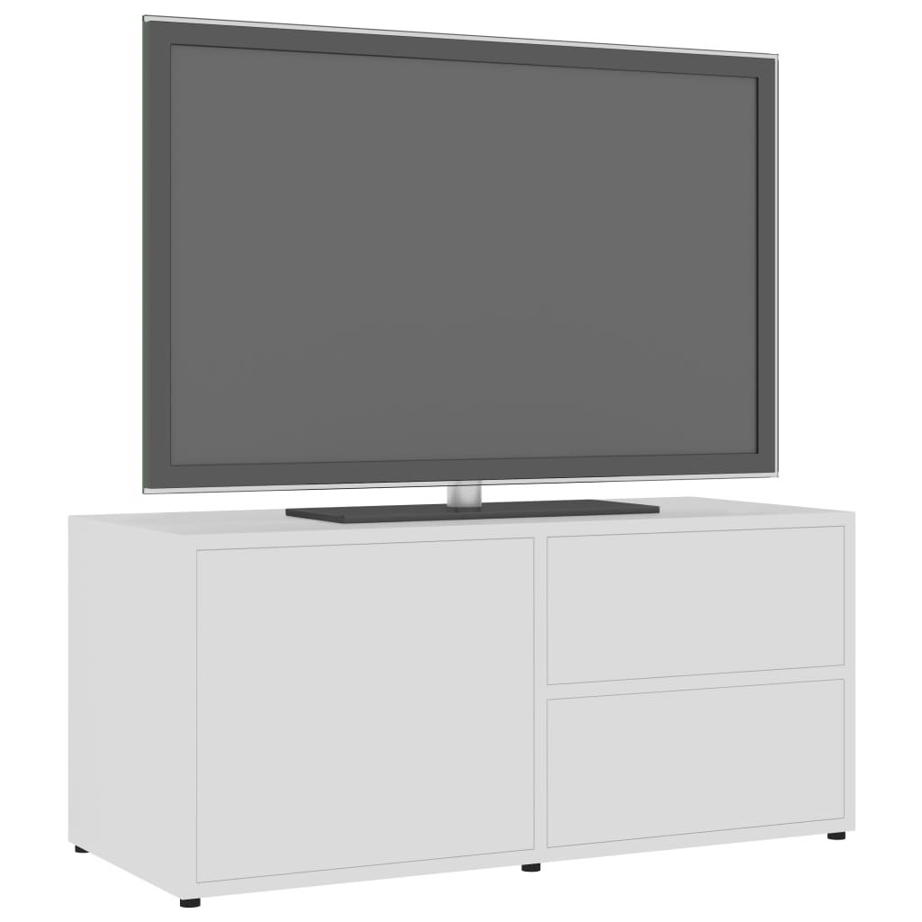 Mobile Porta TV Bianco 80x34x36 cm in Legno Multistrato - homemem39