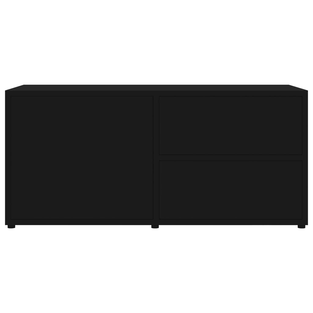 Mobile Porta TV Nero 80x34x36 cm in Legno Multistrato - homemem39