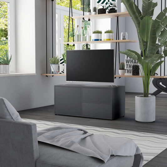 Mobile Porta TV Grigio 80x34x36 cm in Legno Multistrato - homemem39