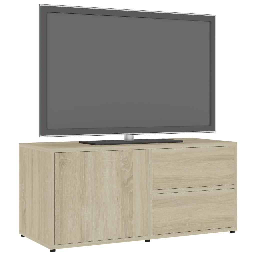 Mobile Porta TV Rovere Sonoma 80x34x36 cm in Truciolato - homemem39