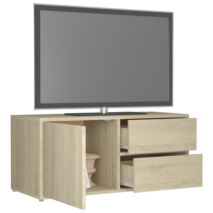 Mobile Porta TV Rovere Sonoma 80x34x36 cm in Truciolato - homemem39