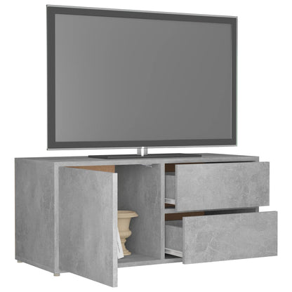 Mobile Porta TV Grigio Cemento 80x34x36 cm in Truciolato - homemem39