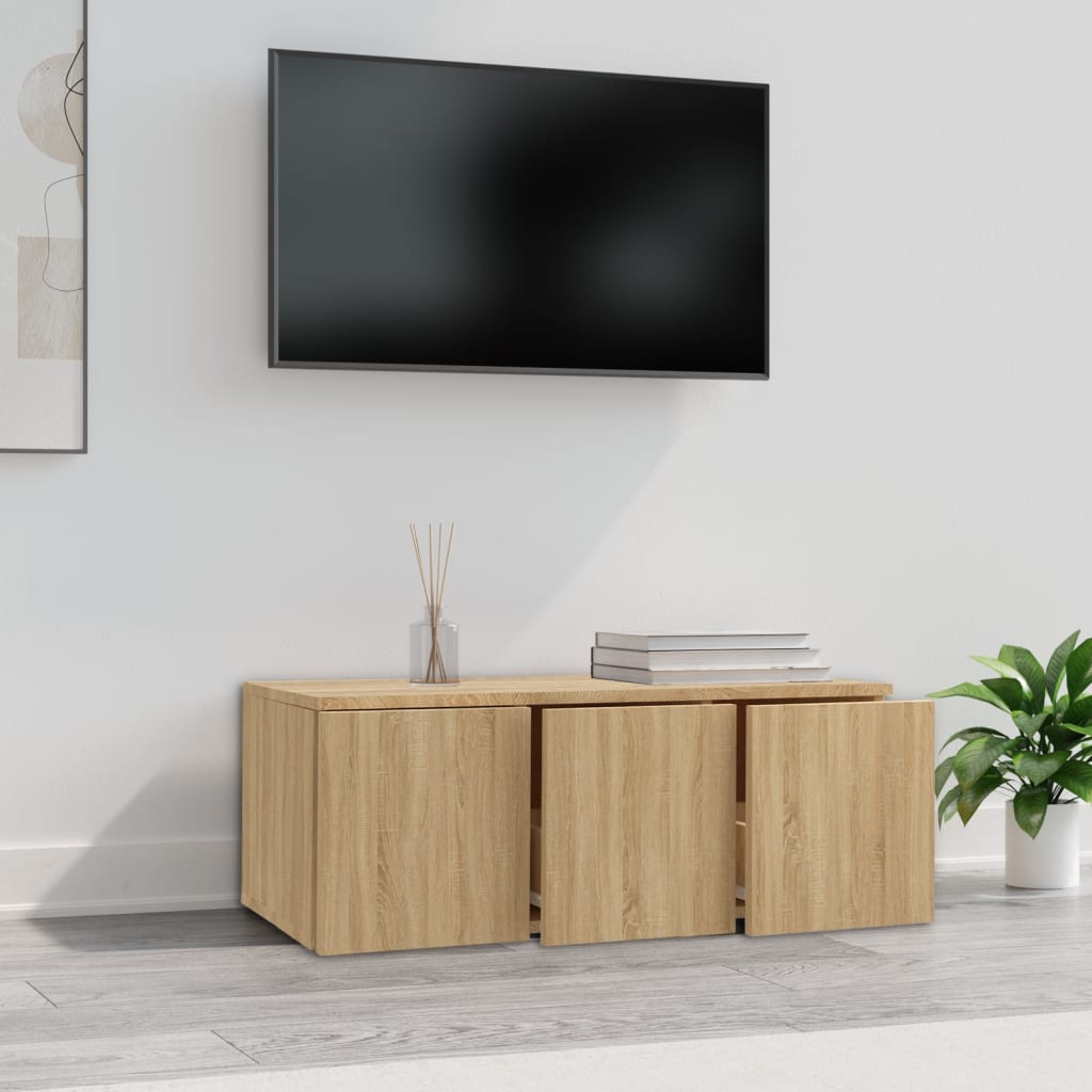 Mobile Porta TV Rovere Sonoma 80x34x30 cm Legno Multistrato - homemem39