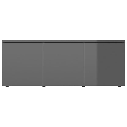 Mobile TV Grigio Lucido 80x34x30 cm in Truciolato - homemem39