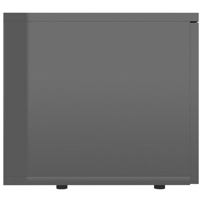 Mobile TV Grigio Lucido 80x34x30 cm in Truciolato - homemem39