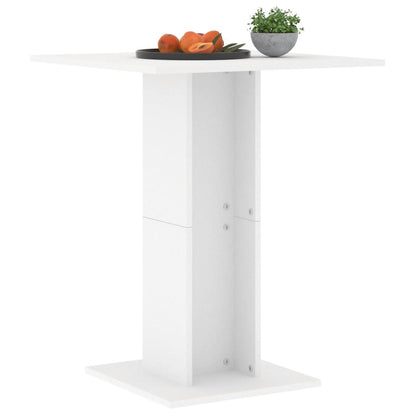 Tavolo da Bistrot Bianco 60x60x75 cm in Legno Multistrato - homemem39