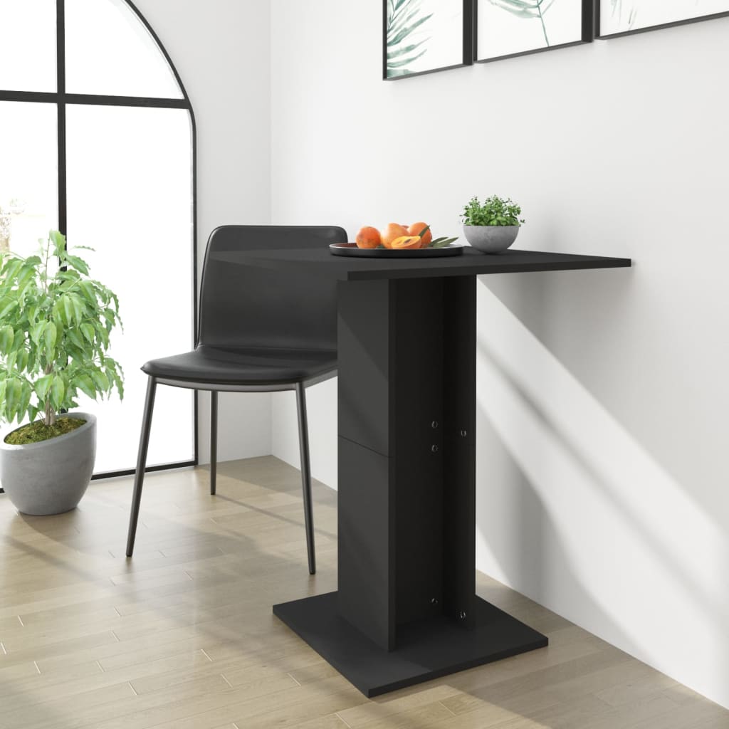 Tavolo da Bistrot Nero 60x60x75 cm in Truciolato - homemem39