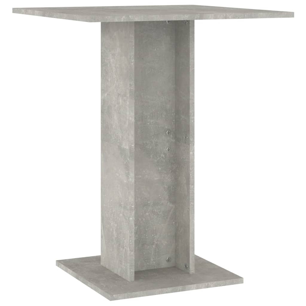 Tavolo da Bistrot Grigio Cemento 60x60x75 cm in Truciolato - homemem39