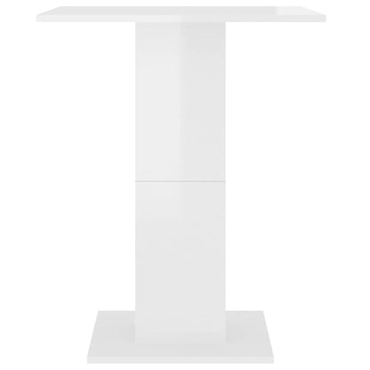 Tavolo da Bistrot Bianco Lucido 60x60x75 cm in Truciolato - homemem39