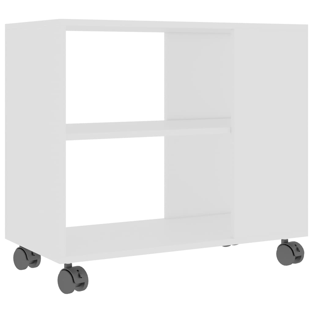 Tavolino da Salotto Bianco 70x35x55 cm in Legno Multistrato - homemem39