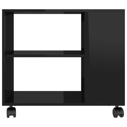 Tavolino da Salotto Nero Lucido 70x35x55cm in Legno Multistrato - homemem39