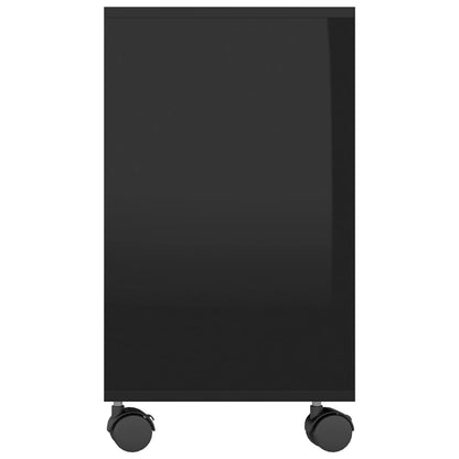 Tavolino da Salotto Nero Lucido 70x35x55cm in Legno Multistrato - homemem39